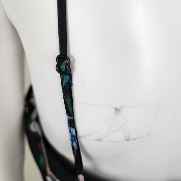 NWT Marchesa Notte Flowering Floral Keyhole High Low Gown Black Combo Size 6 - Picture 11 of 16